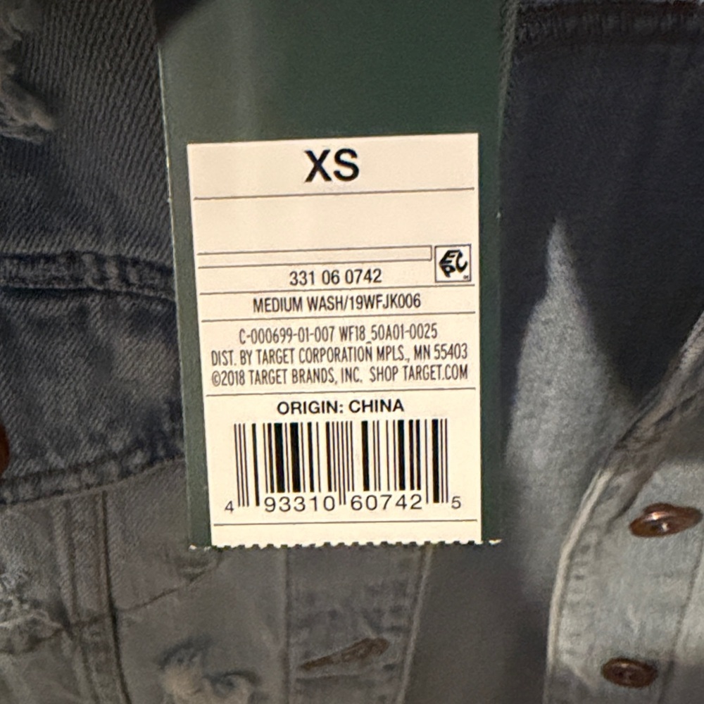 Wild Fable Super Soft Light Blue Distressed Jean Jacket - Picture 8 of 8